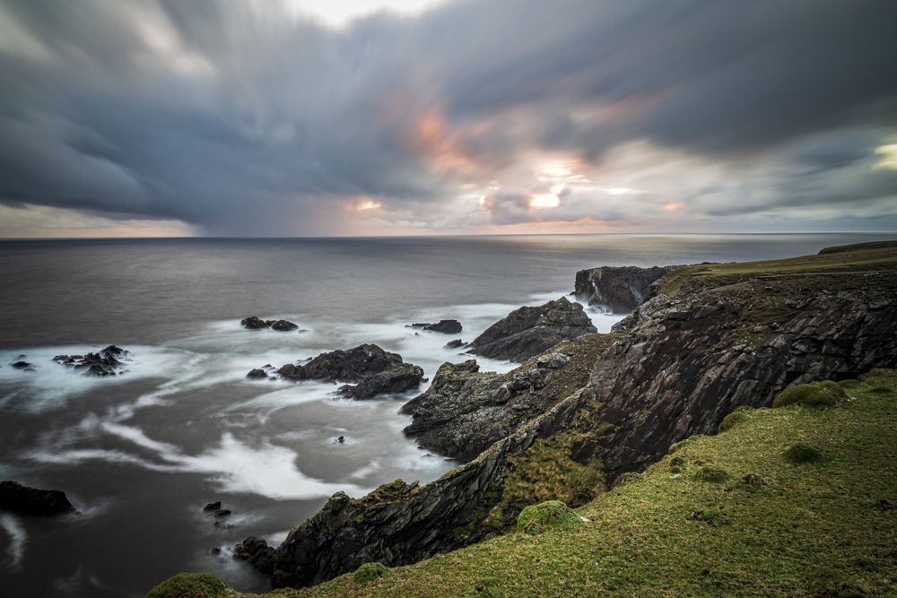 Sunset at Donegal coast