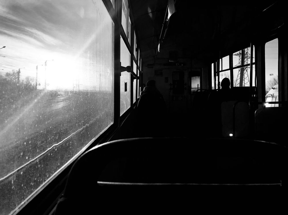 трамвай, утро