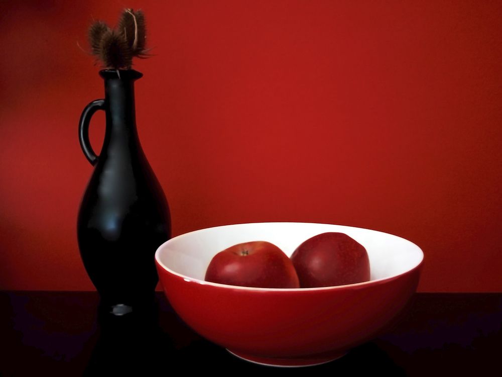 Still Life in Red and Black