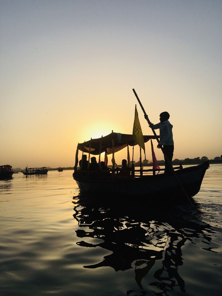 Evening at yamuna ghat Vrindavan