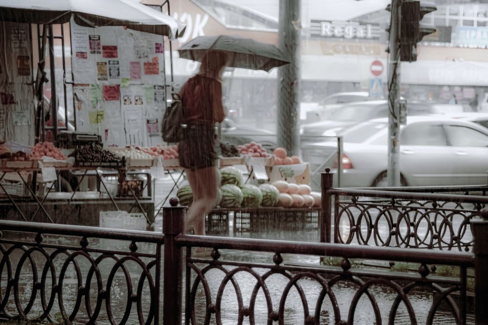 А ливень всё льёт да льёт