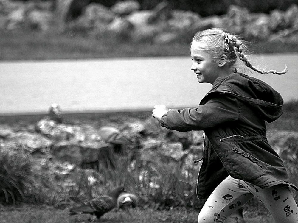 Игра с голубями...