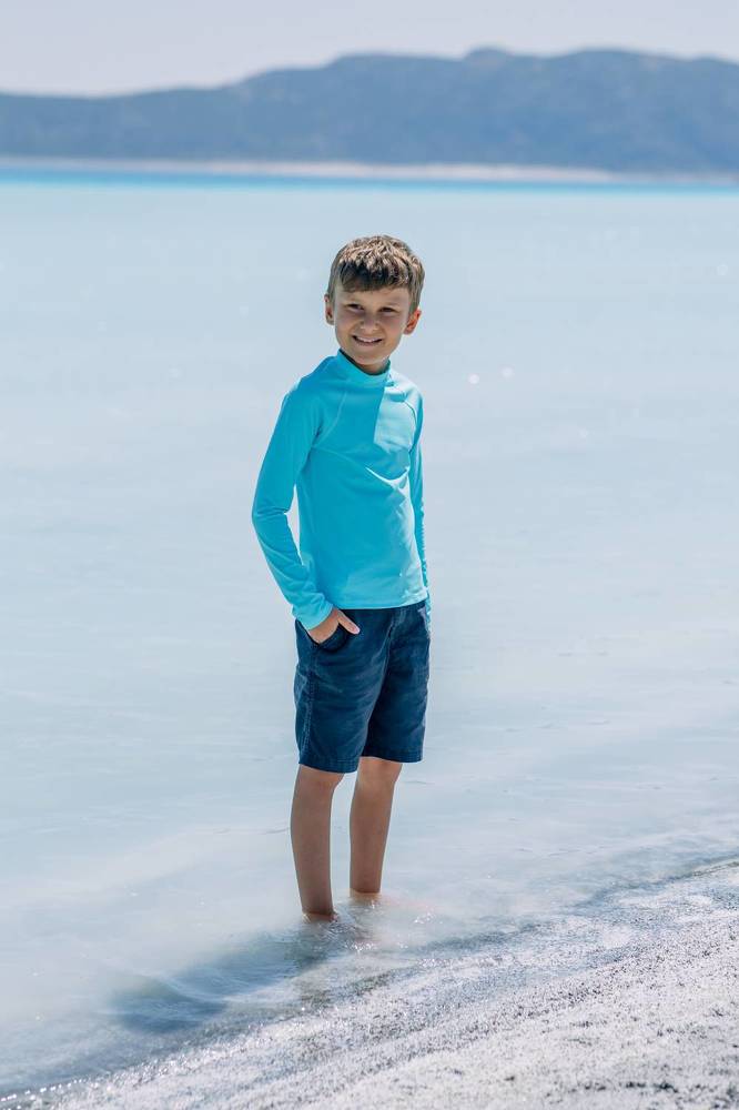 Happiness of brother and sisters  in Salda lake