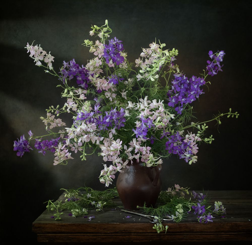 Букет дельфиниума однолетнего