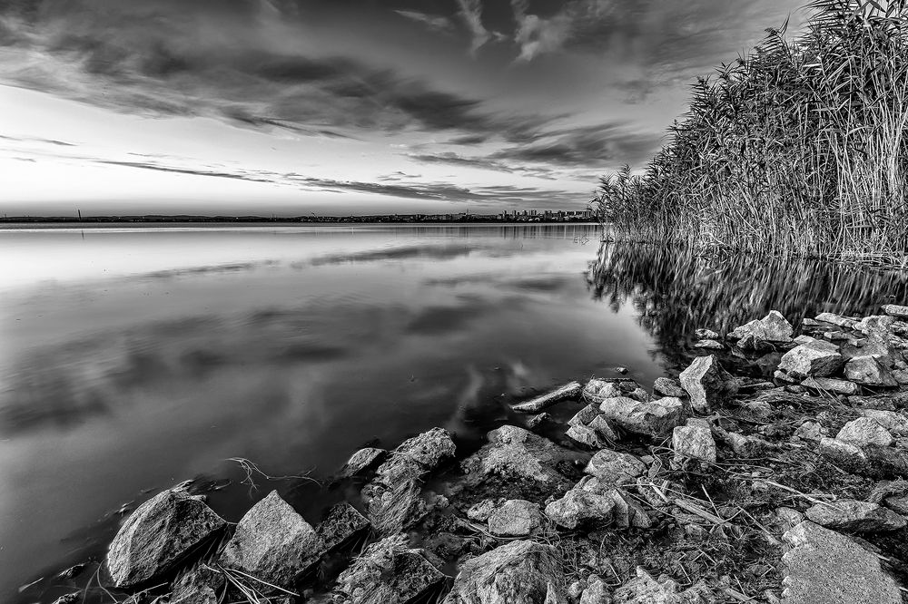 Sunset over the lake