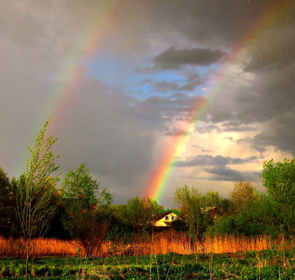 В небе над деревней