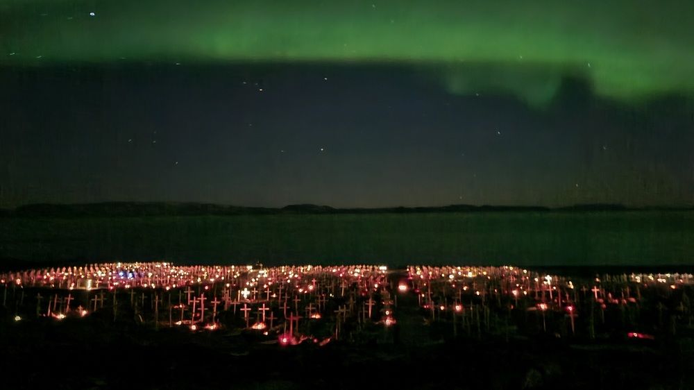 Cemetary at Christmas eve