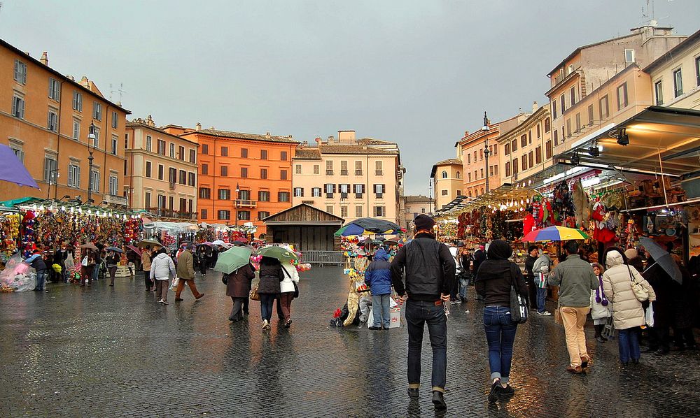 Дождь в городе Риме