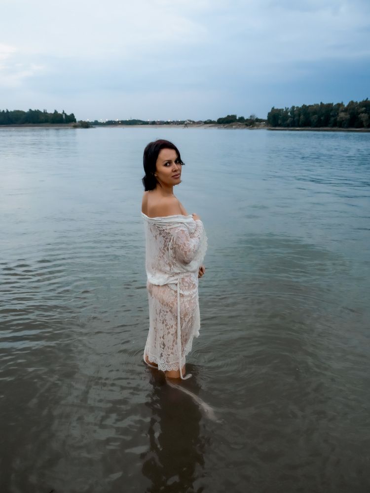 Вечерние купания на реке Кубань