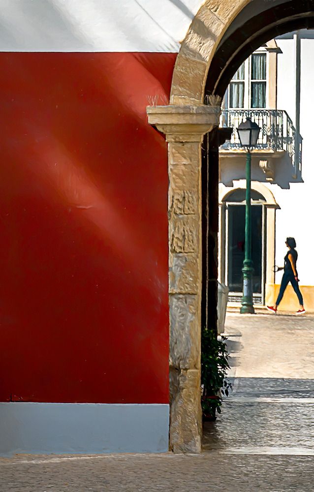 Violante walking on a spring afternoon.