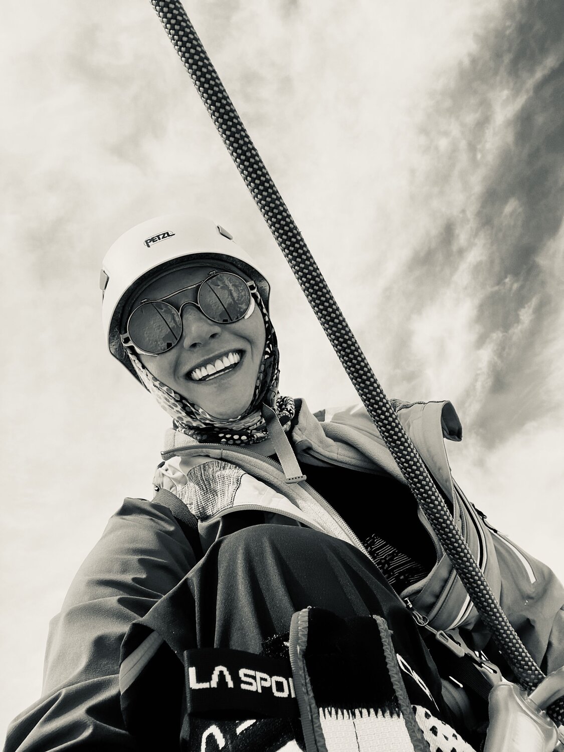 Climbing on Belukha mountain.