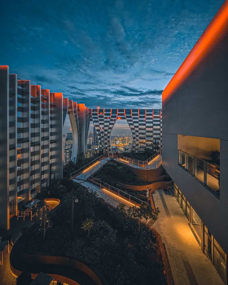 CapitaSpring Sky Garden at Night