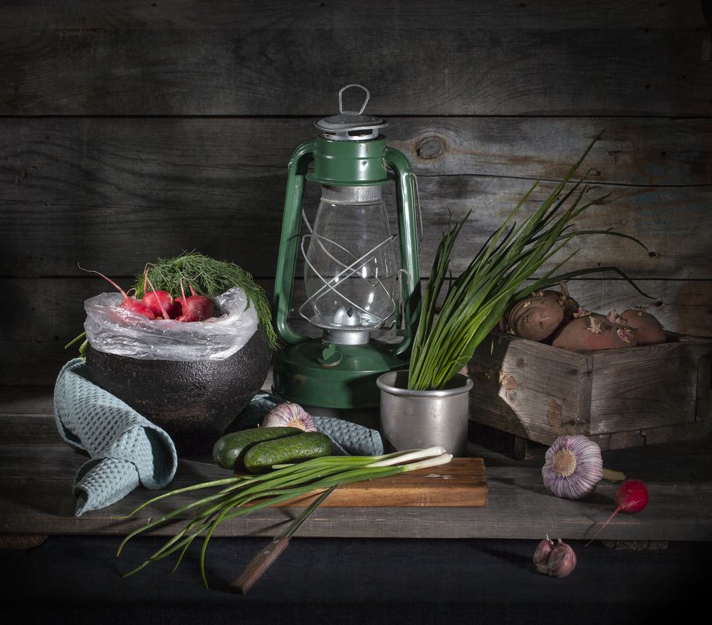 Натюрморт с овощами.