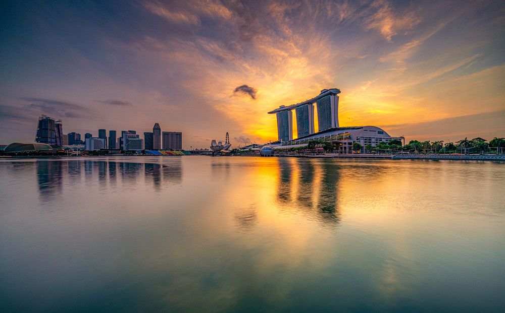 Singapore Waterfront at Sunrise