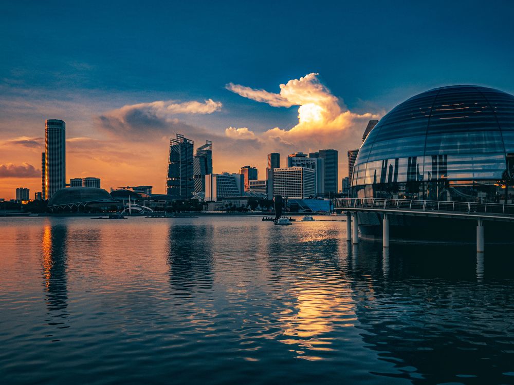 Singapore Waterfront at Sunset