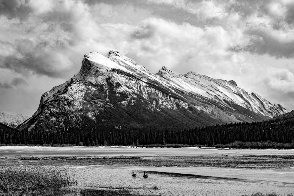 Rundle Mountain and Vermilion Lakes