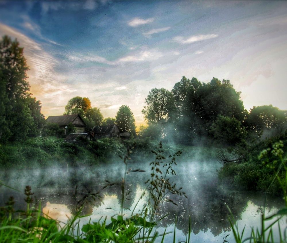 Деревенской утро.