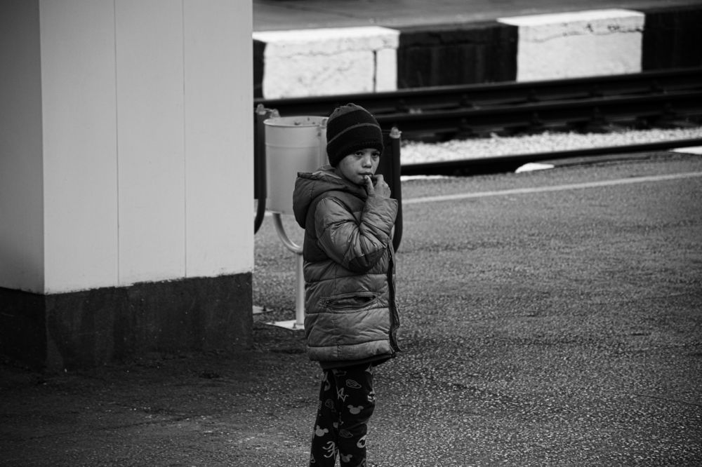 Waiting for the train