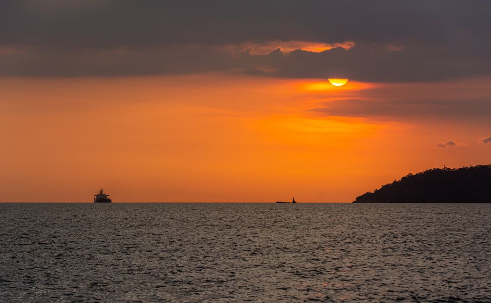 visão de por do sol em Ilhabela-SP