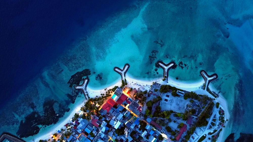 Maafushi Beach Top View