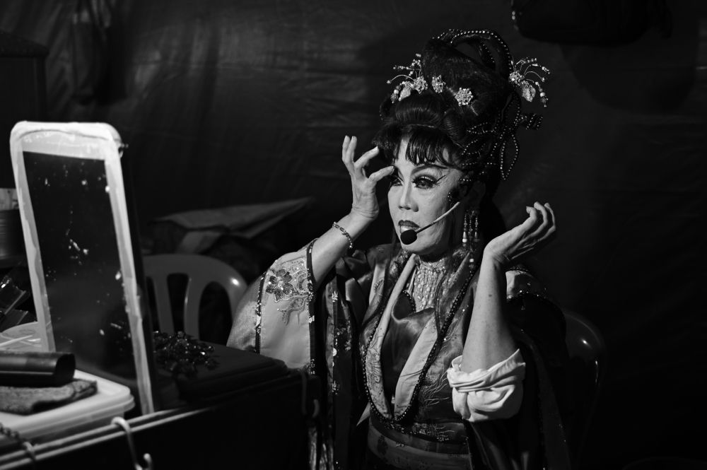 Chinese opera backstage