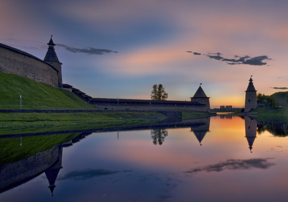Закат в Пскове