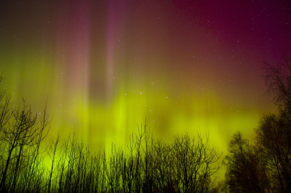 Полярное сияние в средних широтах, г. Тверь.