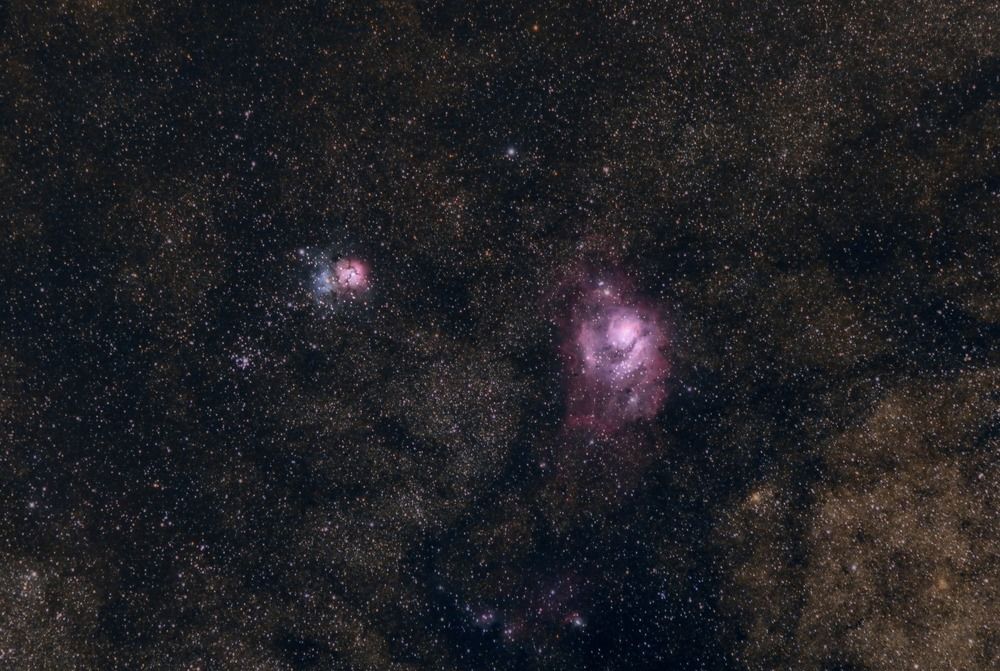 Laguna and Trifid Nebula
