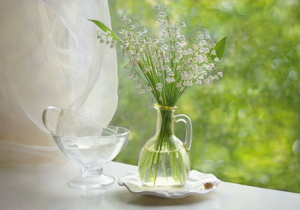 С ландышами и улиткой