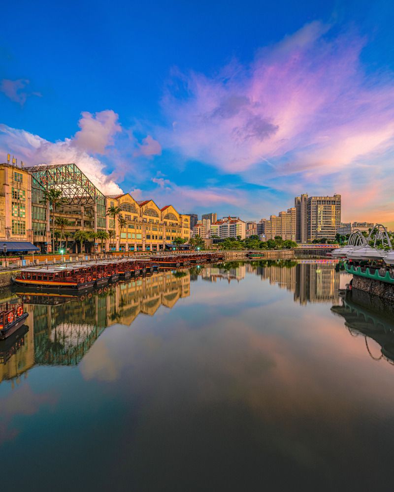 Pink Sunrise at the Riverfront