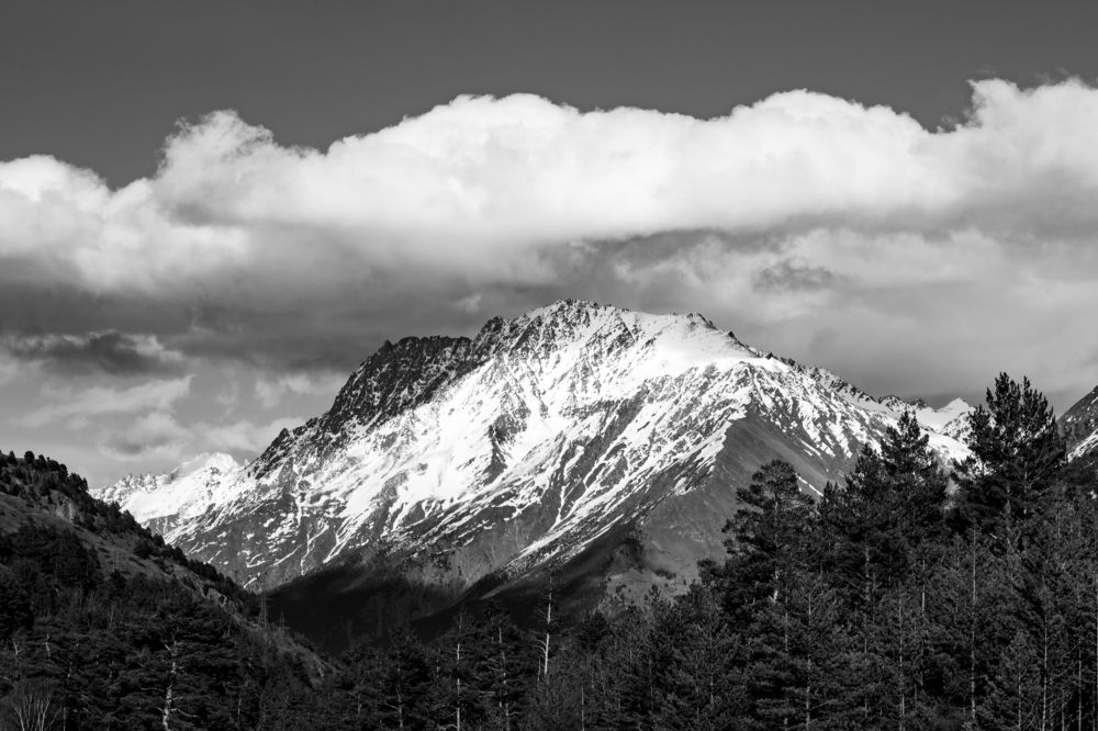 Mountain in the clouds