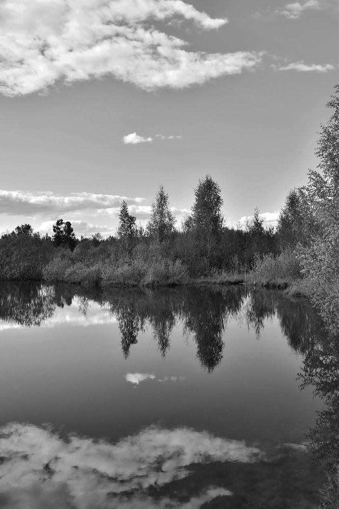 Пруд с облаками