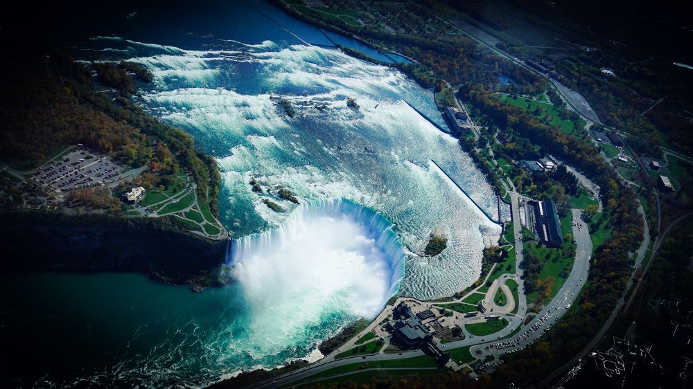 Niagara falls from up high