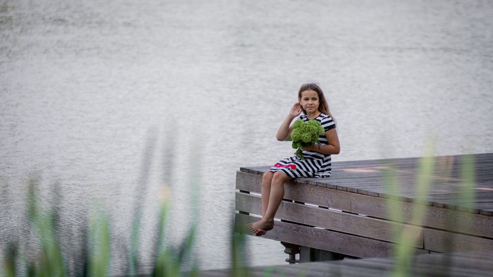 Вода и гортензия