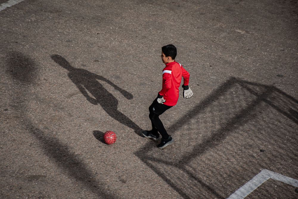 Street soccer kid