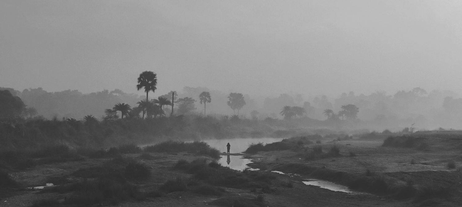 Alone and river.