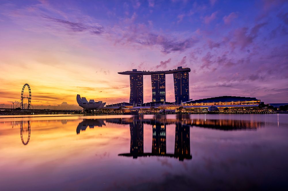 Sunrise at Marina Bay, Singapore