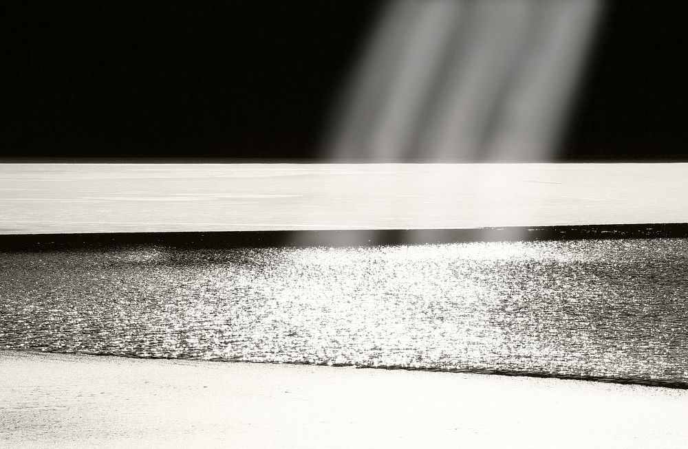 Glitter on the frozen lake