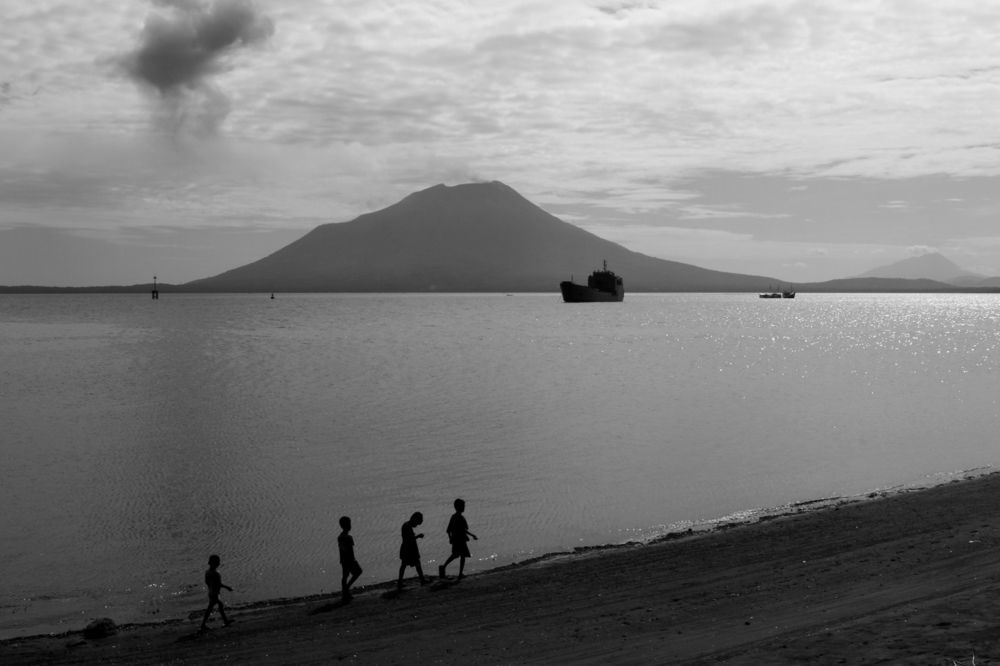 Panorama of Ile Lewotolok Volcano