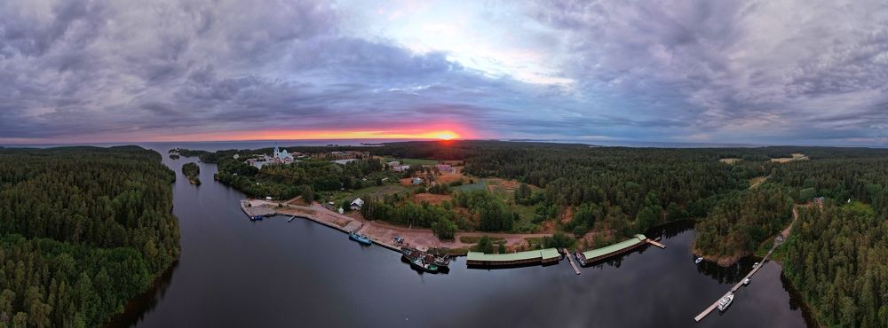 Панорама Валаамского архипелага.