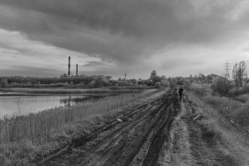Тецевские отстойники.  The Tetsev sedimentation tanks.