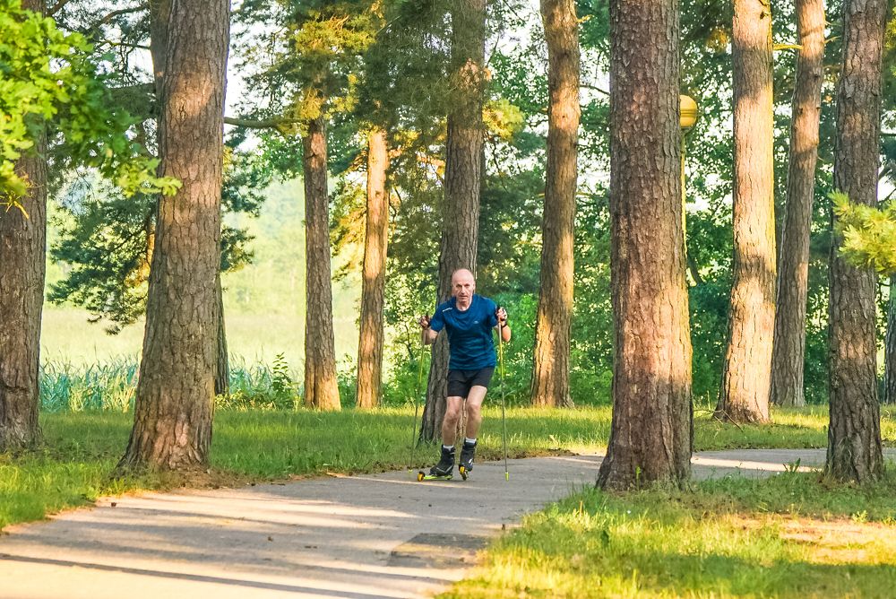 На лыжах летом...