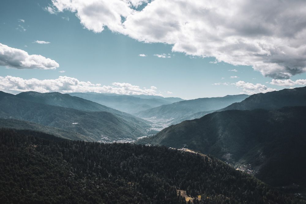 Town among mountains