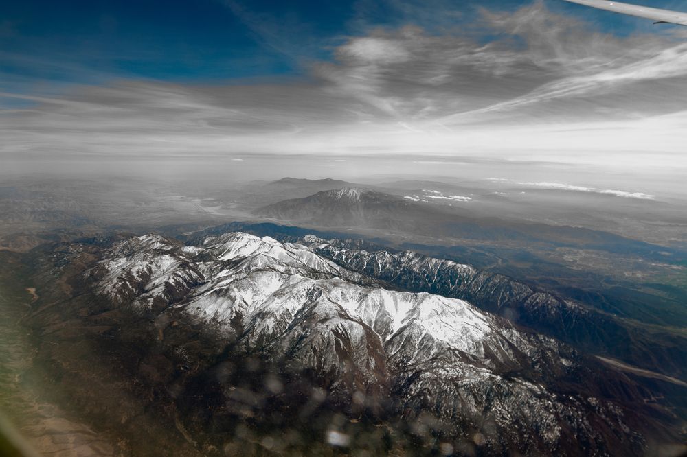 Mount San Gorginio from a plane