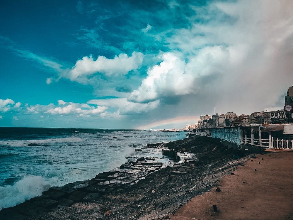 Landscape of sky and sea from Alexandria