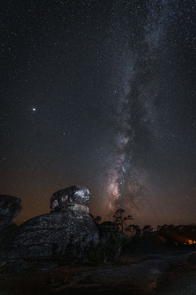 Stones and Milky Way.