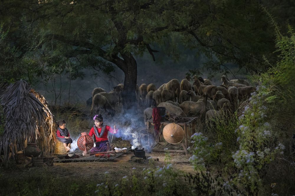 Young Mother and Son