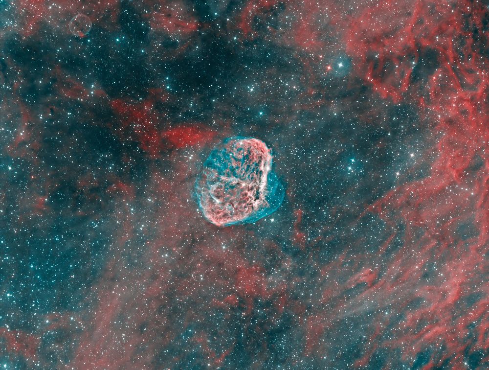 Crescent nebula and neighborhood