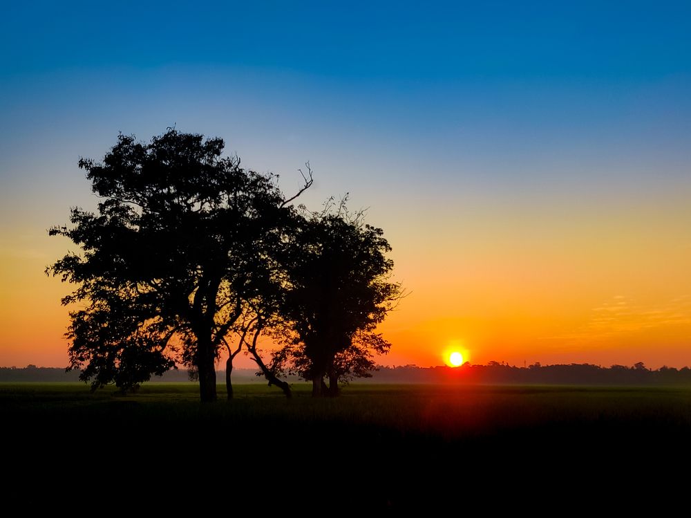 Sunset view from my village