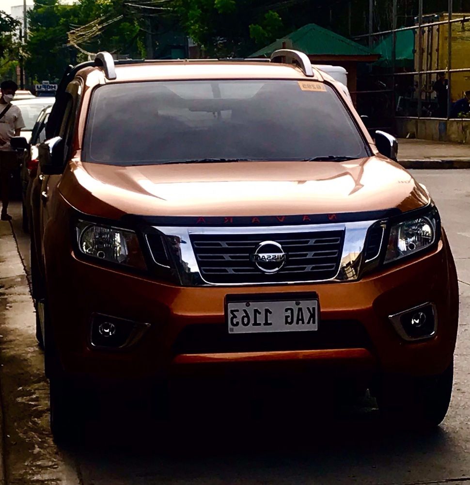 Car on sidewalk park